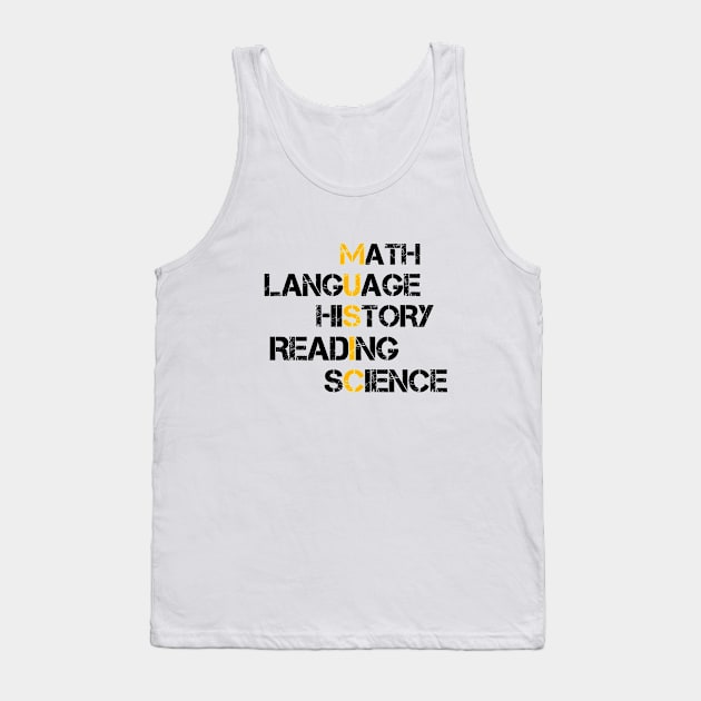 Music - math language history reading science Tank Top by reesea